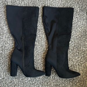 Women knee high boots with wide calf